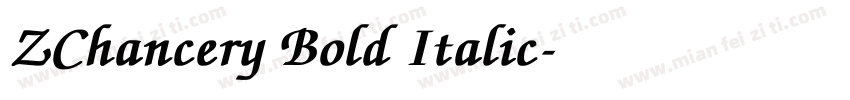 ZChancery Bold Italic字体转换